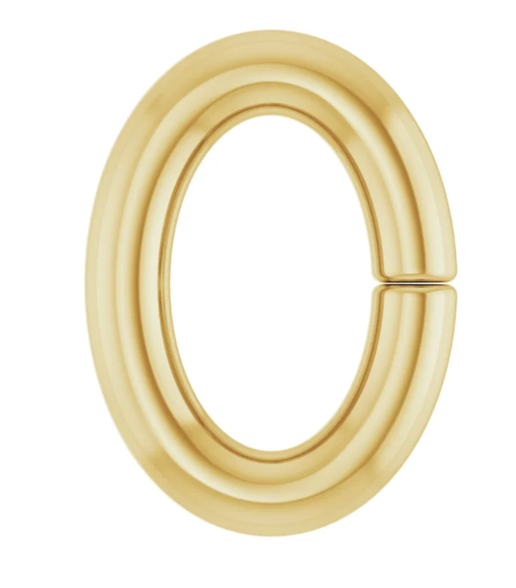 10K Yellow Gold 2.5x1.5mm Oval Jump Ring 24ga — Lot of 20