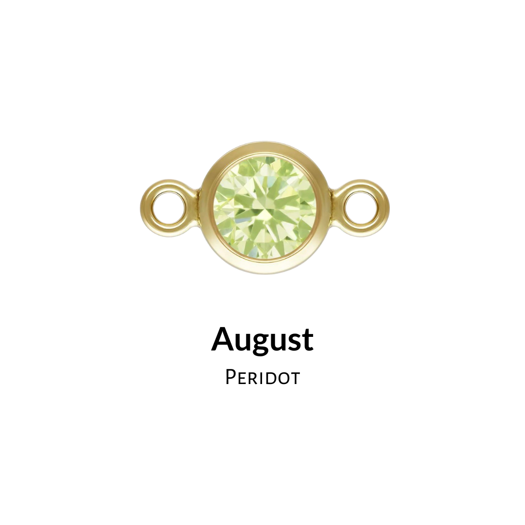 Birthstone Charm – 3mm Bezel Set